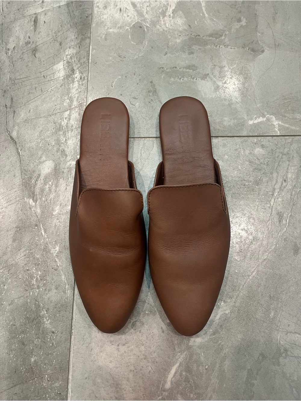 Women’s Leather Slip-On Mules - Brown
